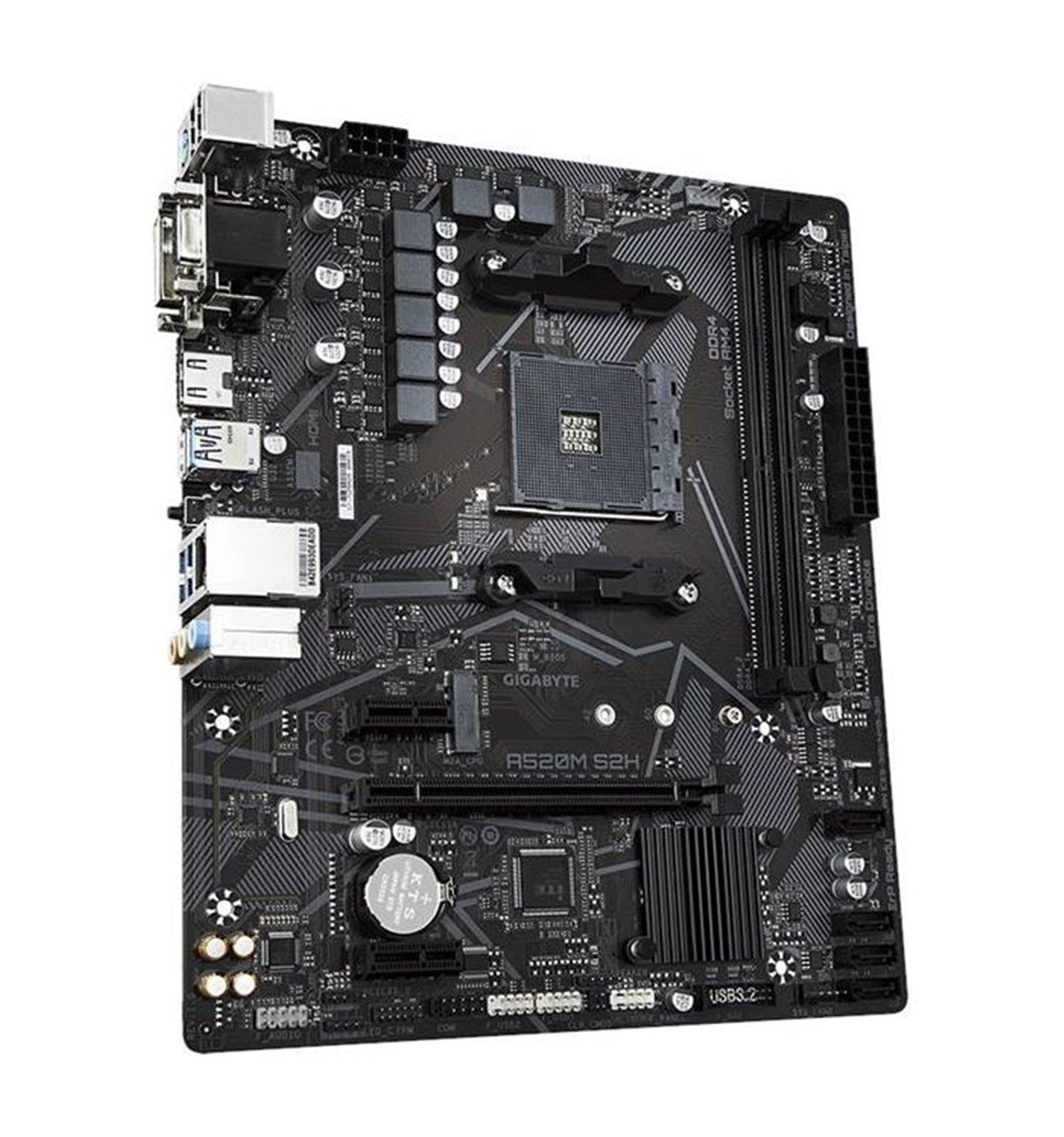 Gigabyte A520M S2H, AMD A520 Mainboard - Sockel AM4 (AM4, AMD A520, mATX)