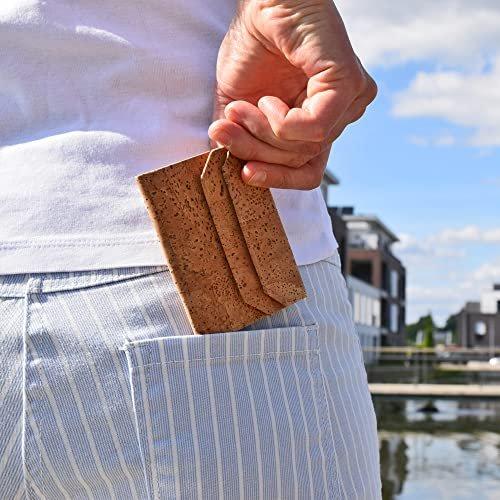 Only-bags.store Leichtes Korkportemonnaie mit RFID-Schutz