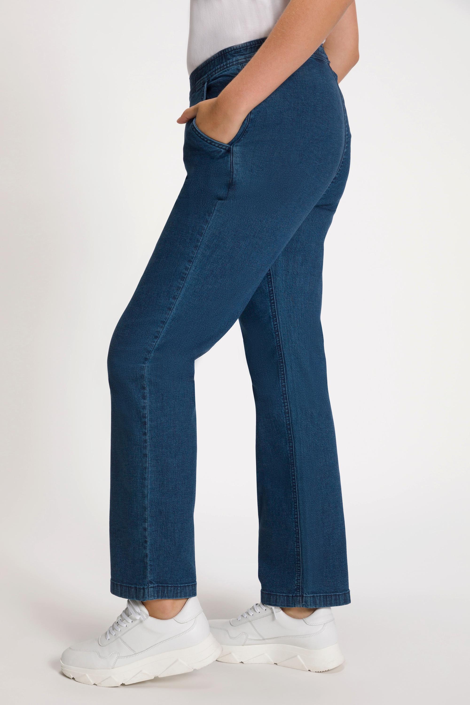 Ulla Popken Mandy Straight Leg Jeans mit Elastikbund