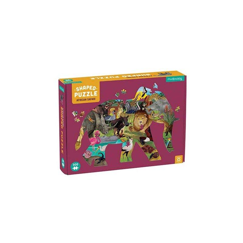 mudpuppy Shaped Puzzle 300tlg, Afrika-Safari
