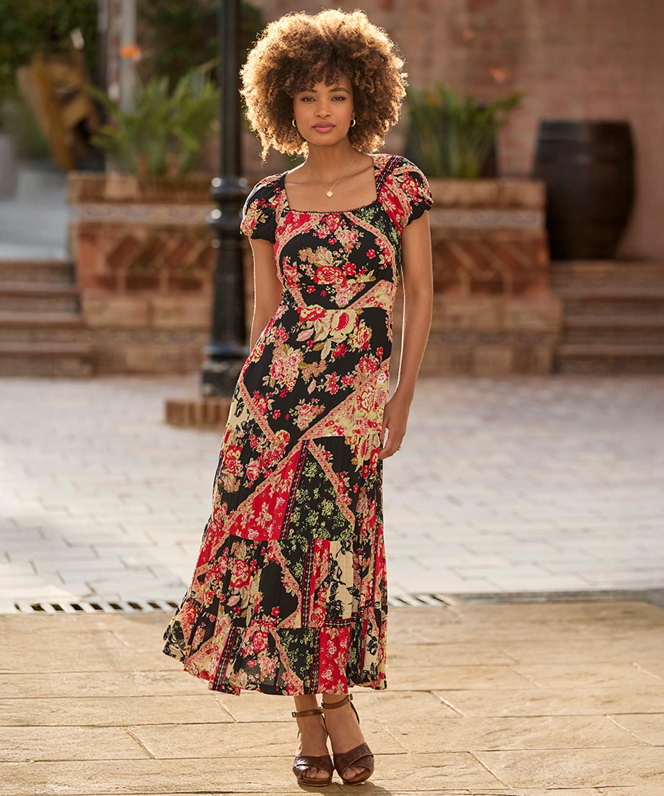 Joe Browns Fließendes Patchwork Maxikleid