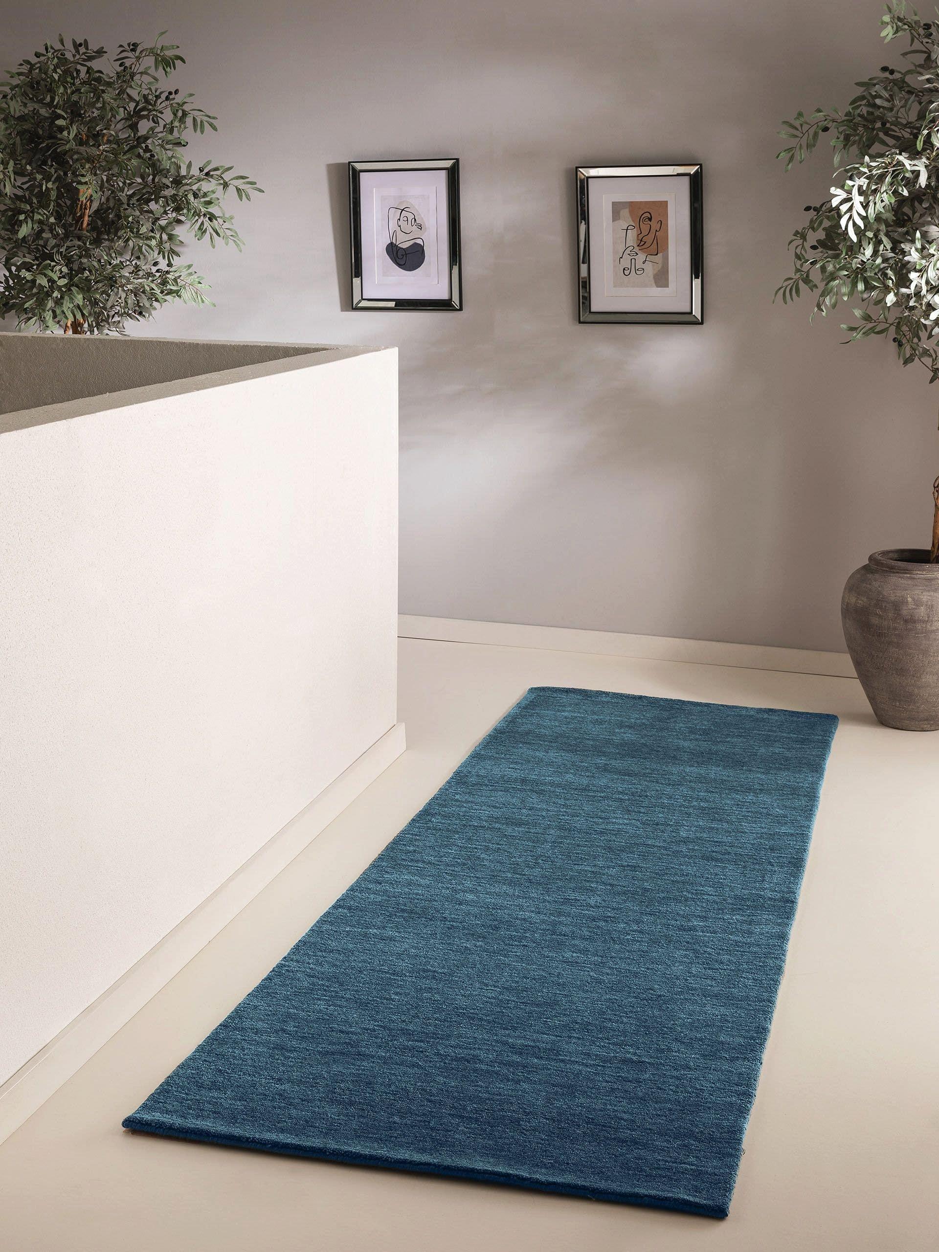Benuta Wollteppich Jamal Blau