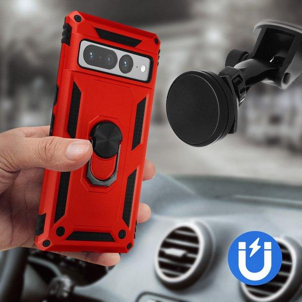 Avizar Ring-Hülle Google Pixel 7 Pro Rot