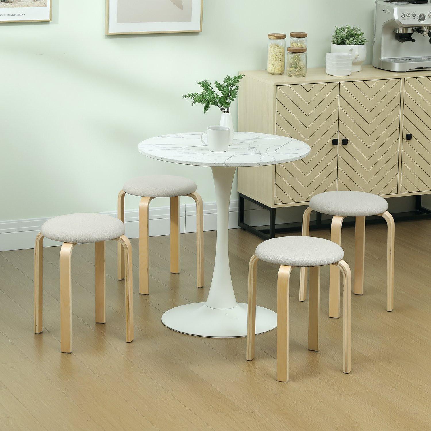 Northio Polsterhocker im 4er-Set