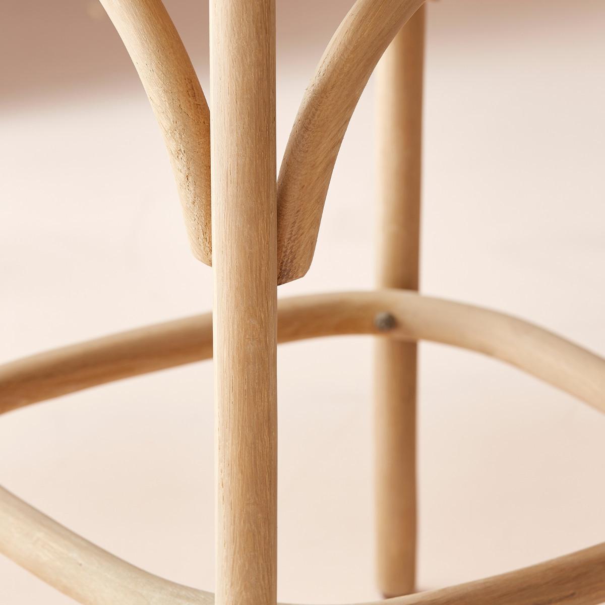 Calicosy Tresenhocker aus Massivholz und Wiener Geflecht L50 cm - BISTROT