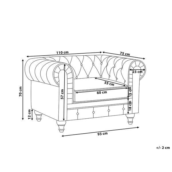 Beliani Sessel aus Polyester Glamourös CHESTERFIELD
