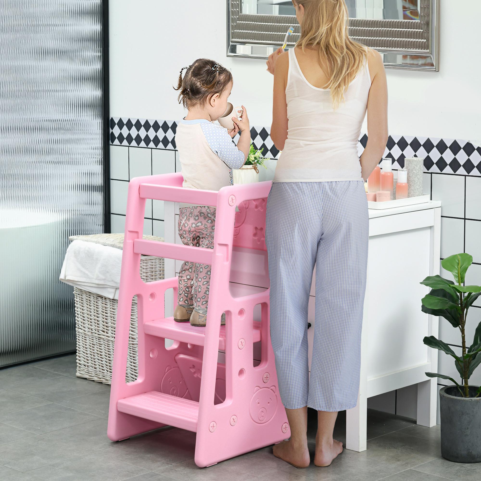HOMCOM Lernturm Kinder-Tritthocker