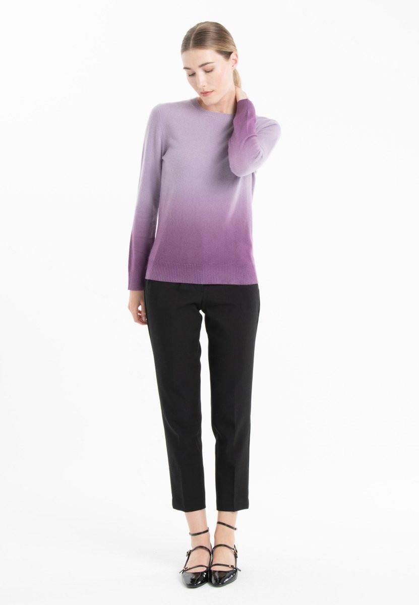 Studio Cashmere8 MIA 8 Pullover Rundhalsausschnitt mit Tie & Dye-Muster - 100% Kaschmir