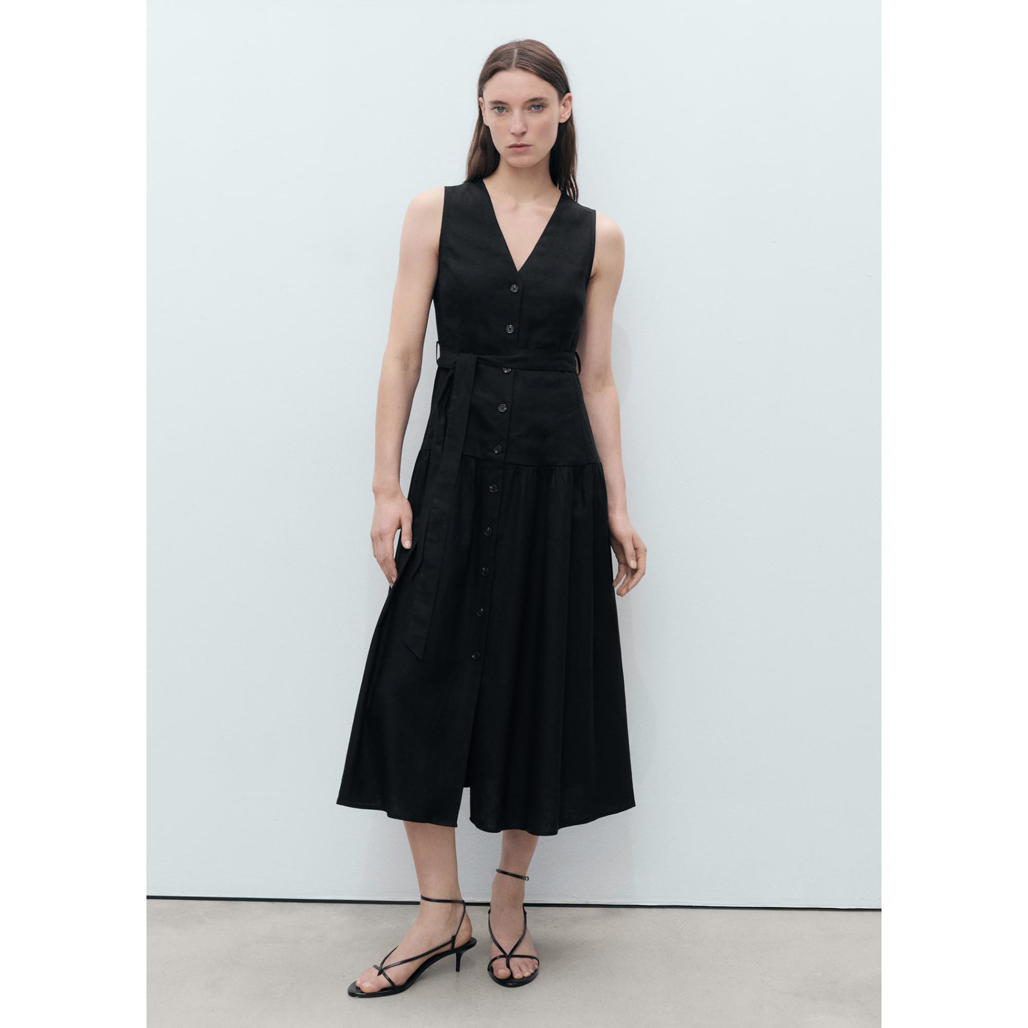 MANGO Zamore Ärmelloses Midikleid