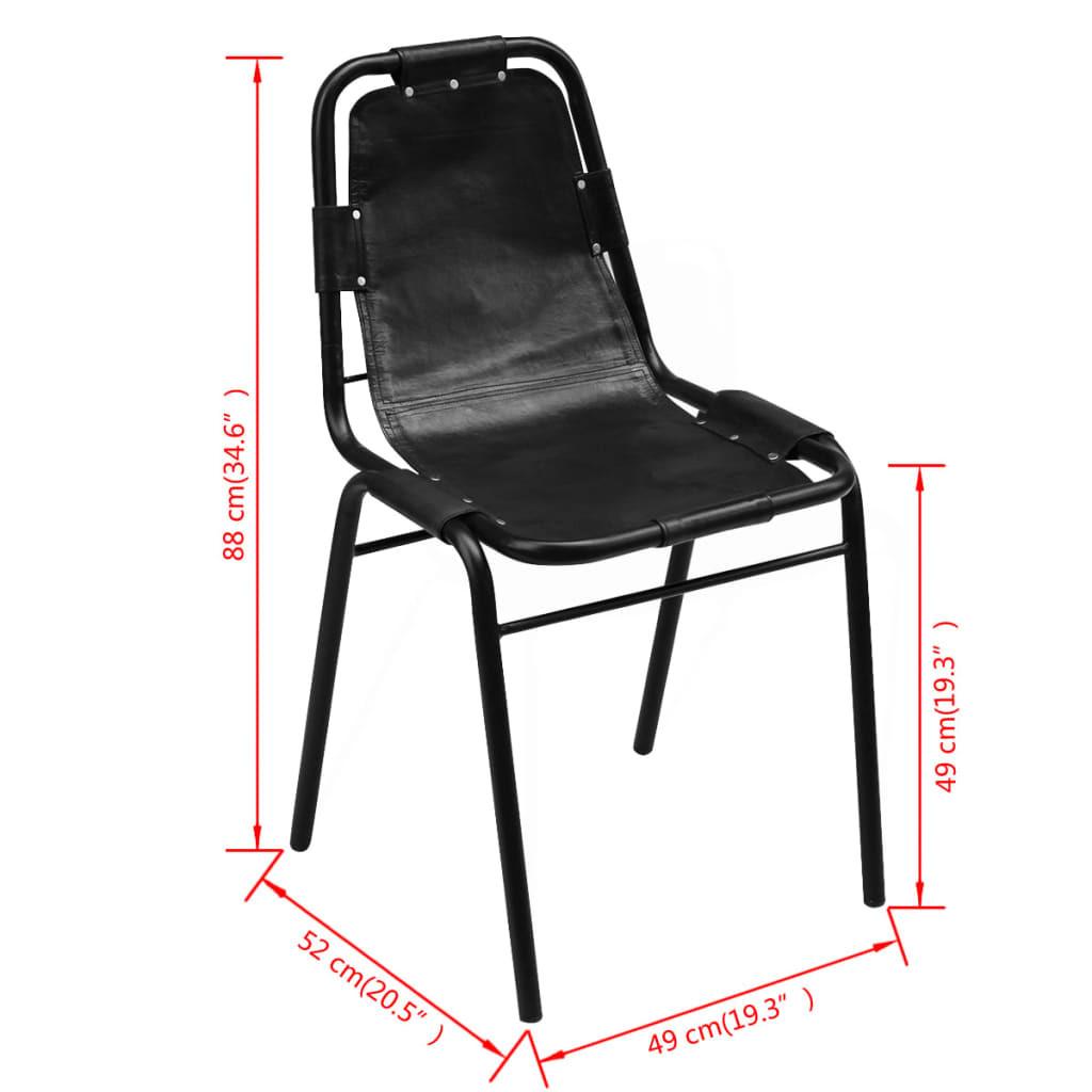 VidaXL Esszimmerstuhl leder