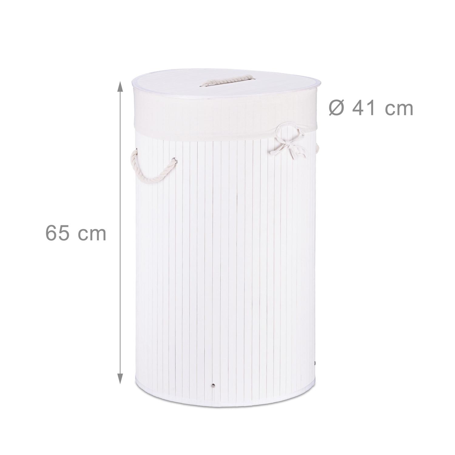 B2X Wäschekorb Bambus rund