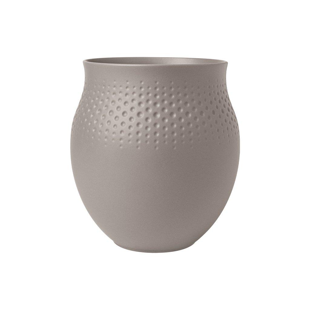 Villeroy&Boch Vase Perle groß Manufacture Collier taupe