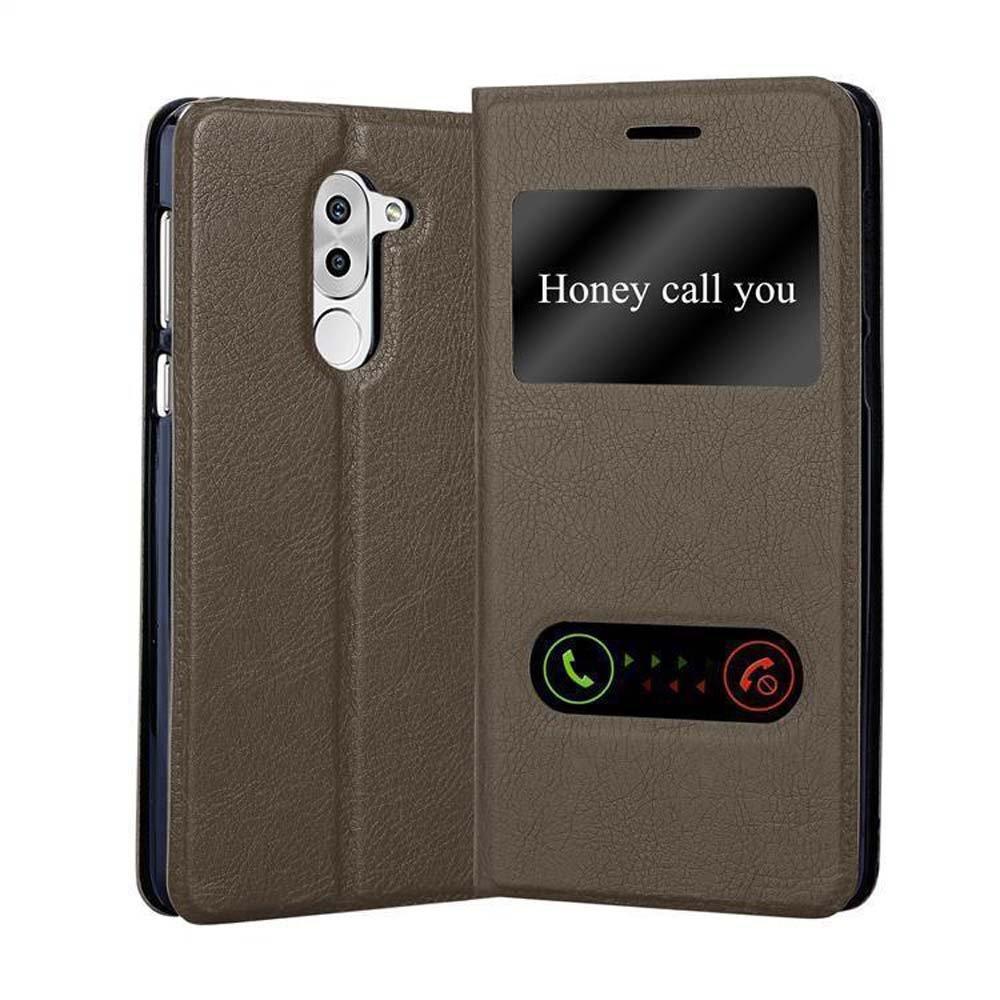 Cadorabo Hülle für Huawei MATE 9 LITE / GR5 2017 / Honor 6X Magnetverschluss, 2 Sichtfenstern