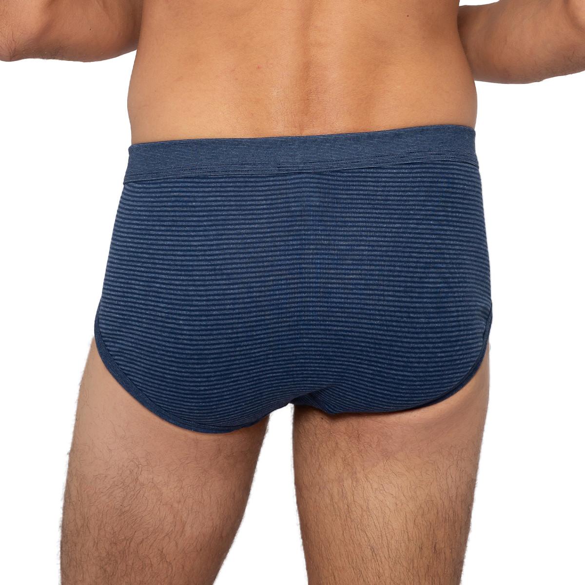 Ammann 3er Pack Jeans Feinripp - Slip / Unterhose mit Eingriff