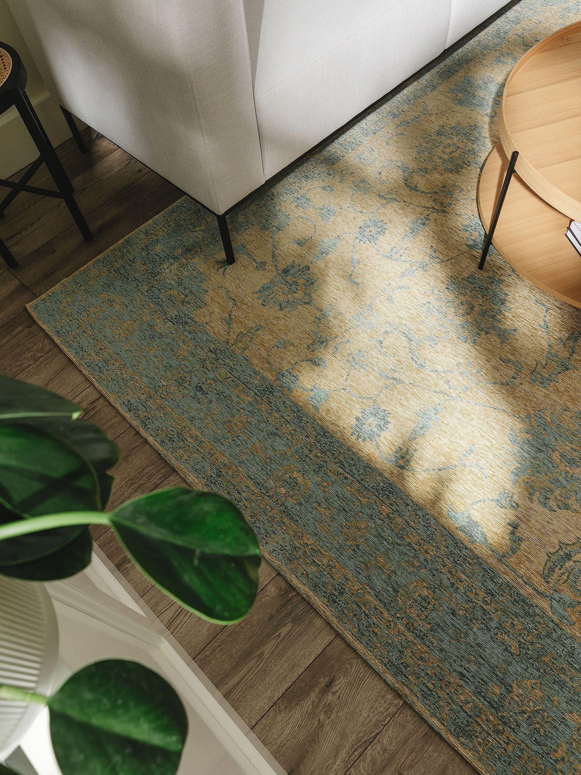 Benuta Flachgewebeteppich Frencie Blau