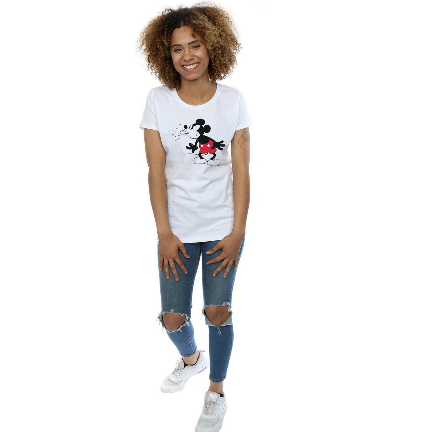 Disney Mickey Mouse Whistling Print T-Shirt