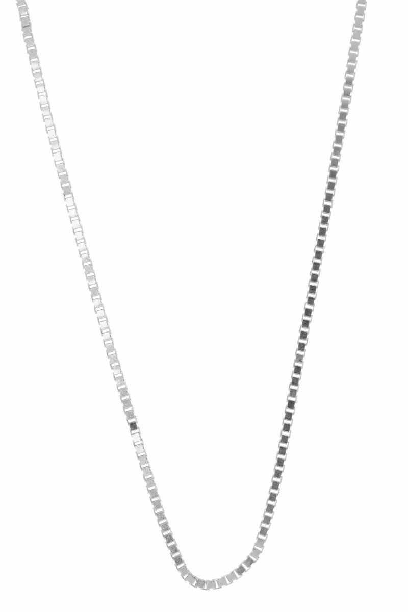 MUAU Schmuck Collier Venezianer Weissgold 750, 0.9mm, 38cm
