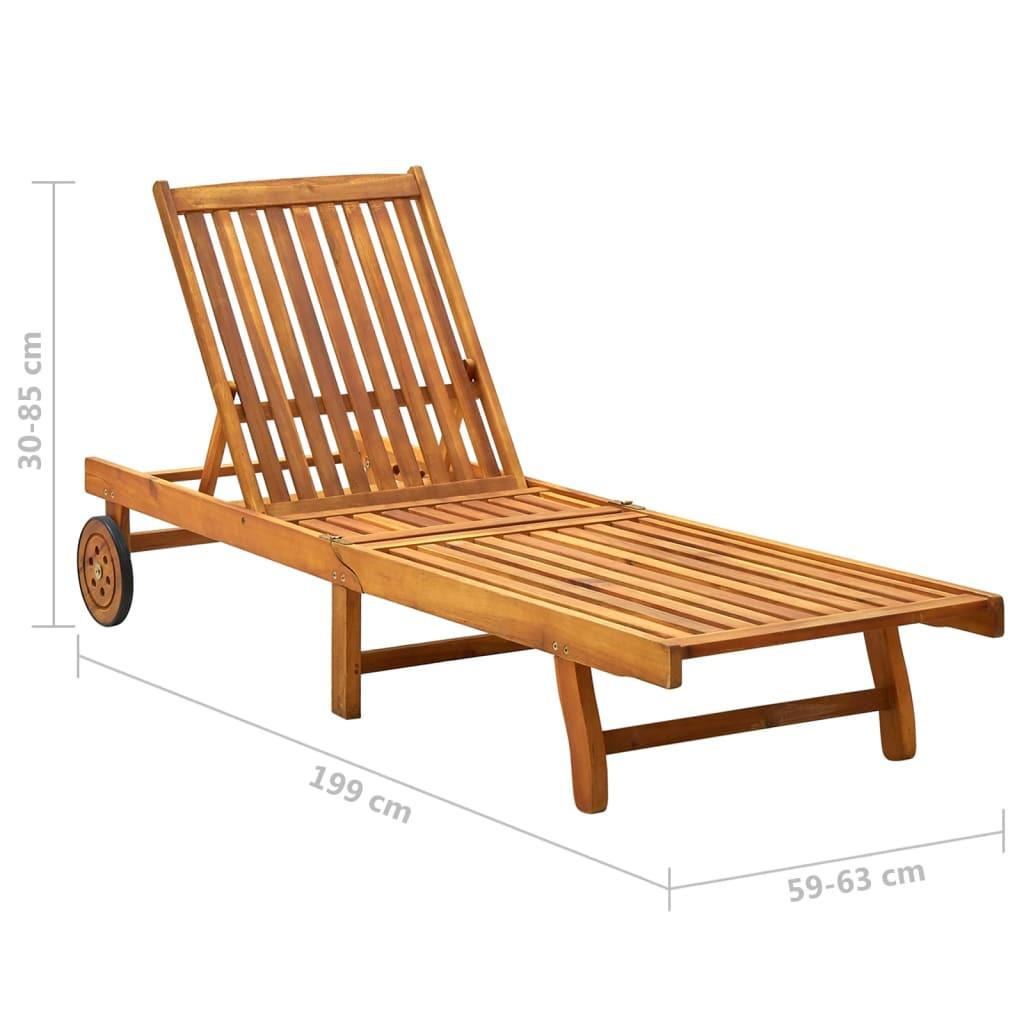VidaXL Sonnenliege akazienholz