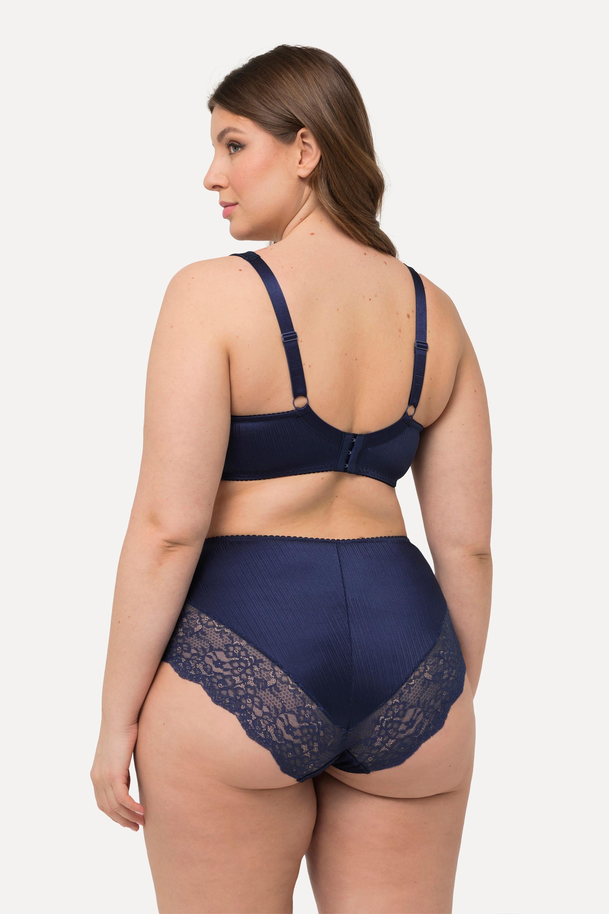 Ulla Popken Bügel-BH, Softcups, Satin, Spitze, Cup B - F