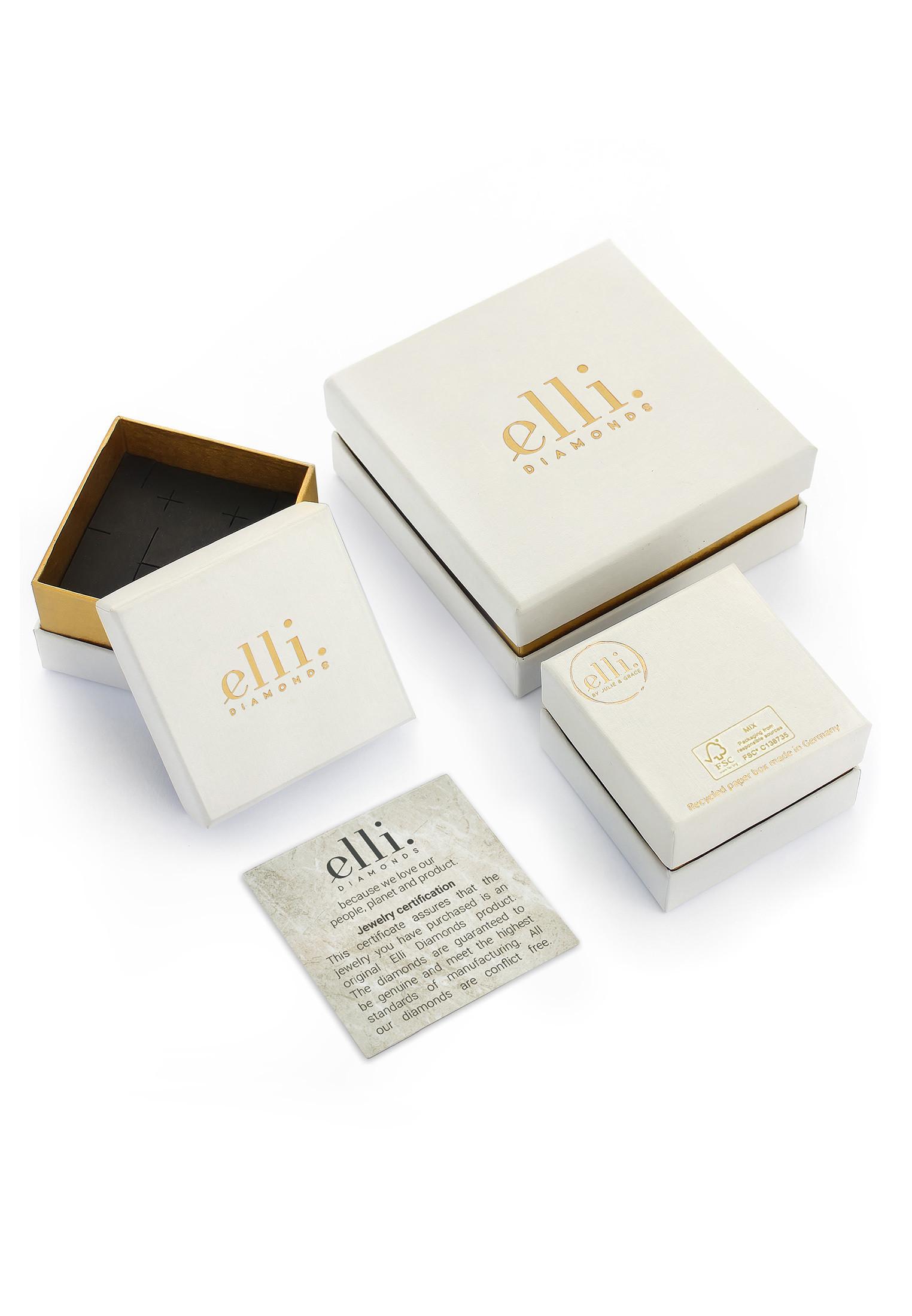 Elli Ring Basic Memoire Diamant (0.04 Ct) 2Er Set 925 Silber