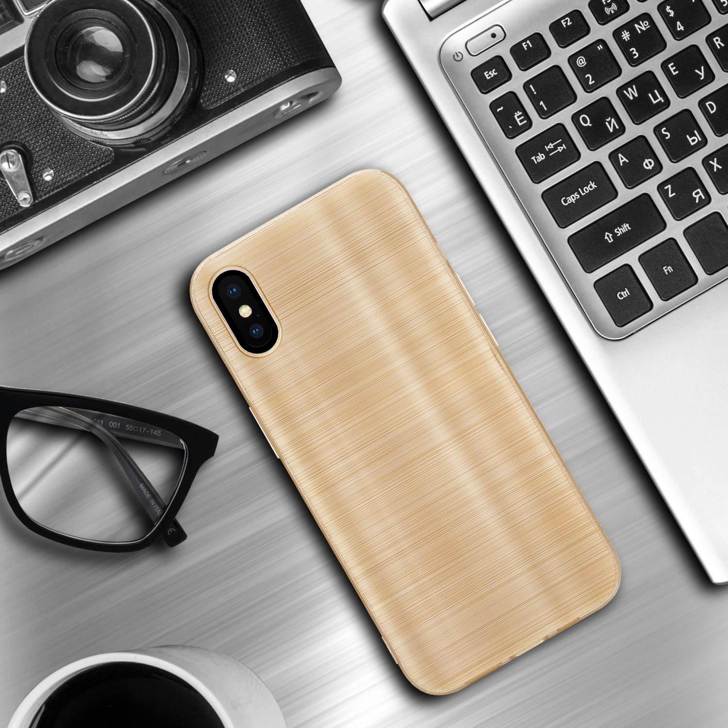 Cadorabo Hülle für Apple iPhone X XS im Brushed Design