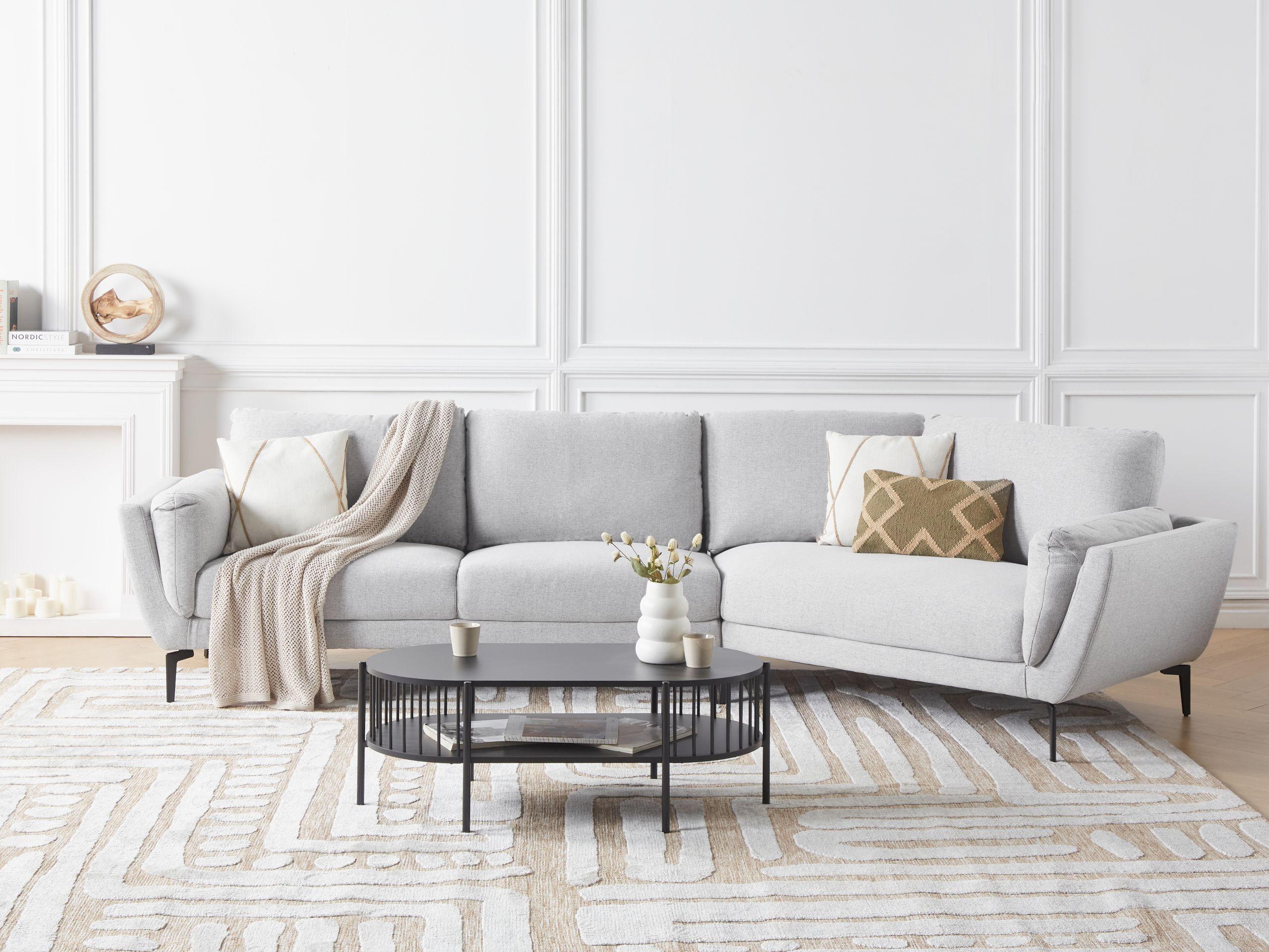 Beliani 3 Sitzer Sofa aus Polyester Klassisch KANSSELI