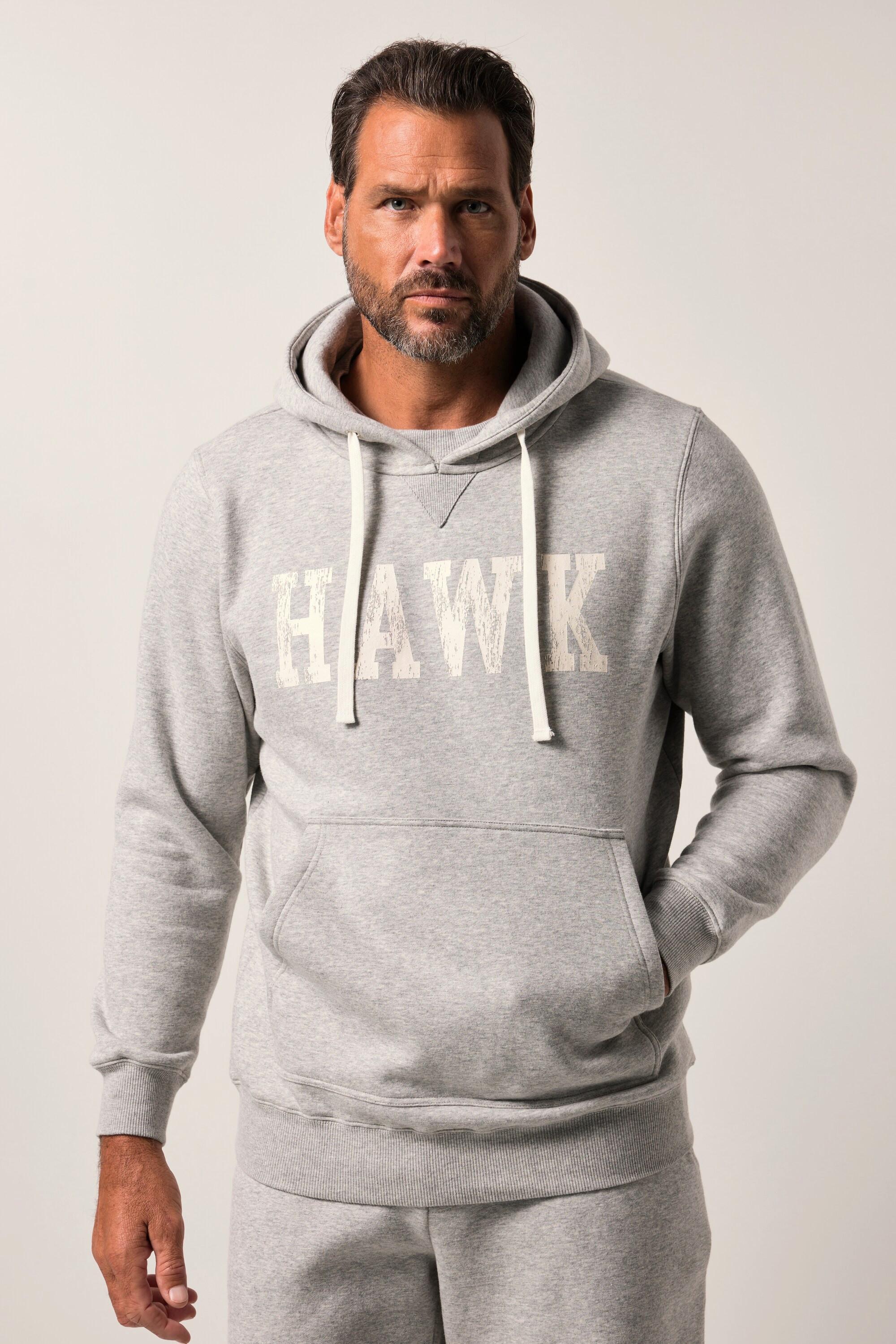 JP1880 Hoodie, Kapuze, Kängurutasche, Brustprint