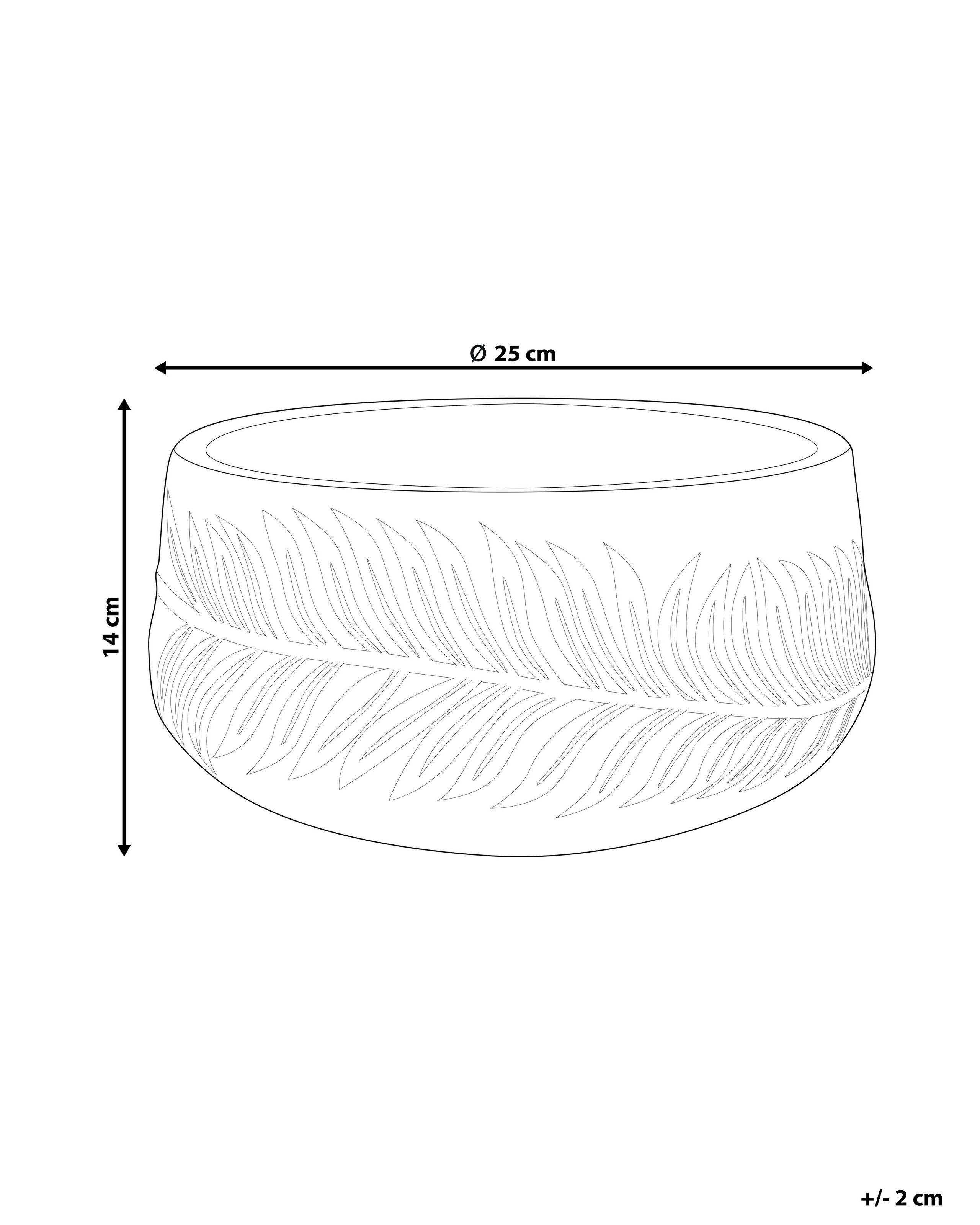 Beliani Blumenkübel aus Lehm-Faser-Mischung Modern FTERO