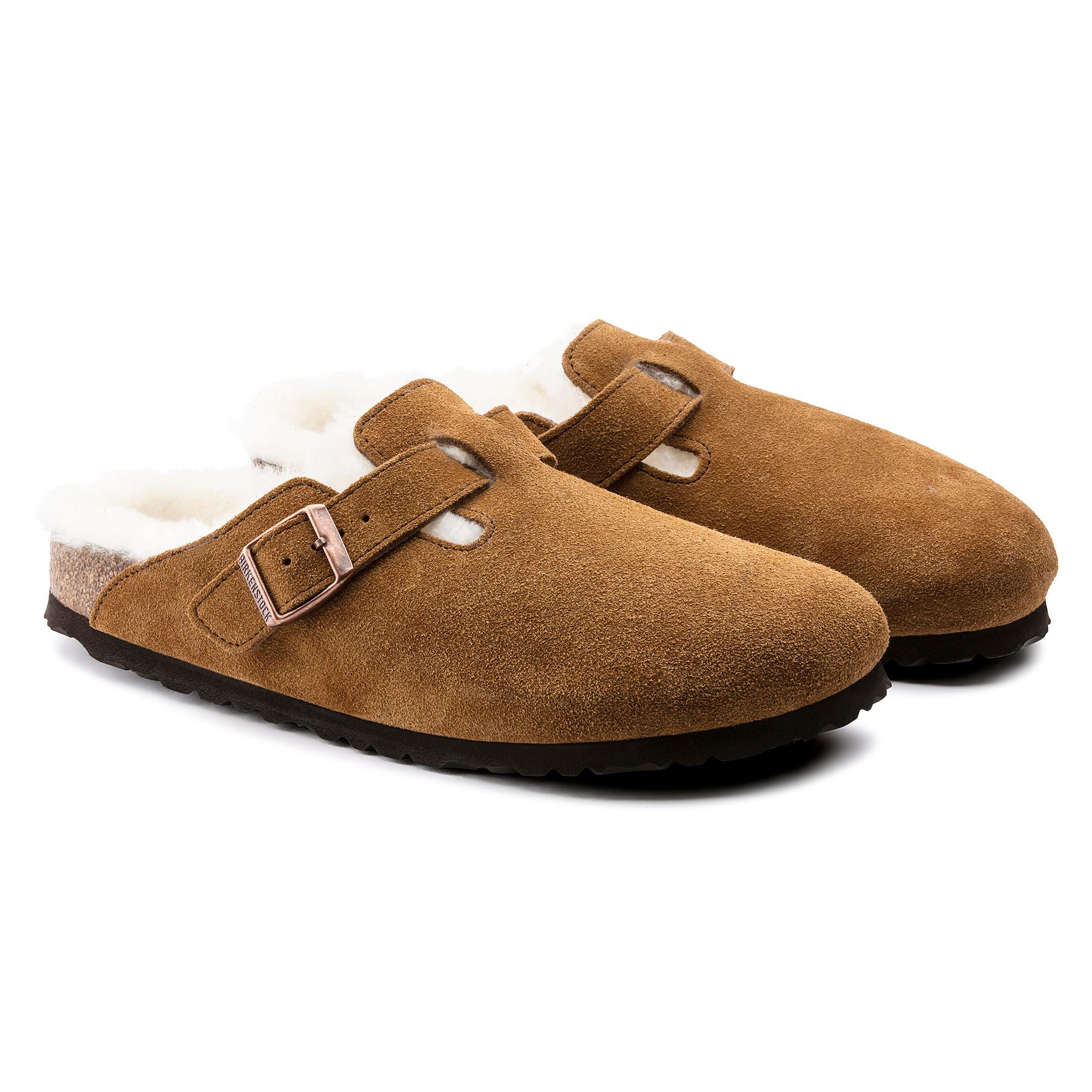 BIRKENSTOCK BOSTON SHEARLING Clogs Boston Suede Leather Etroit