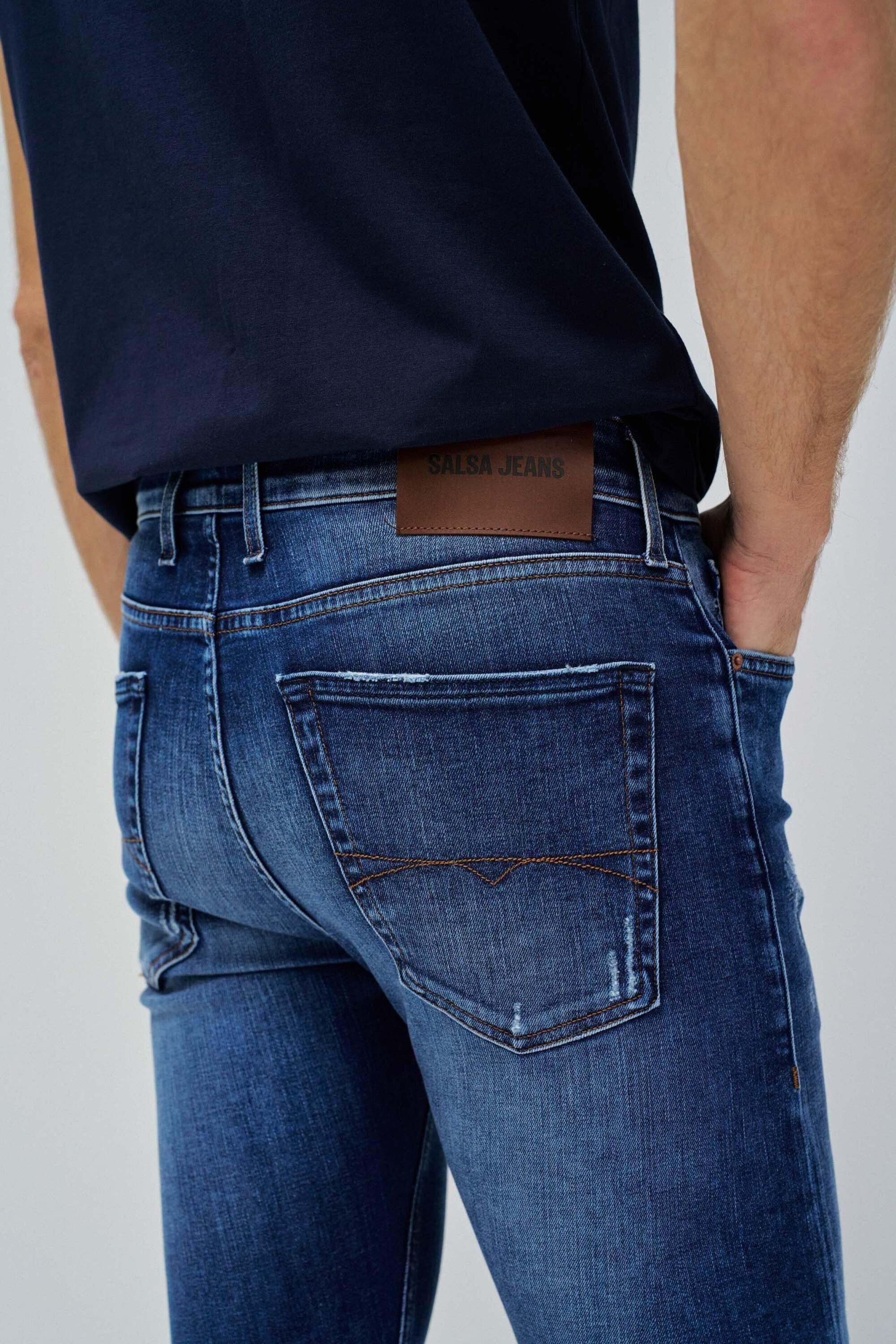 Salsa Skinny Fit Destroyed Jeans