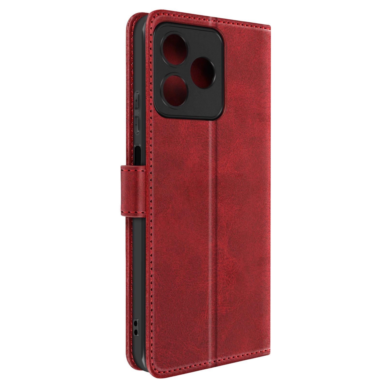 Avizar Vintage Etui Realme C51 Weinrot