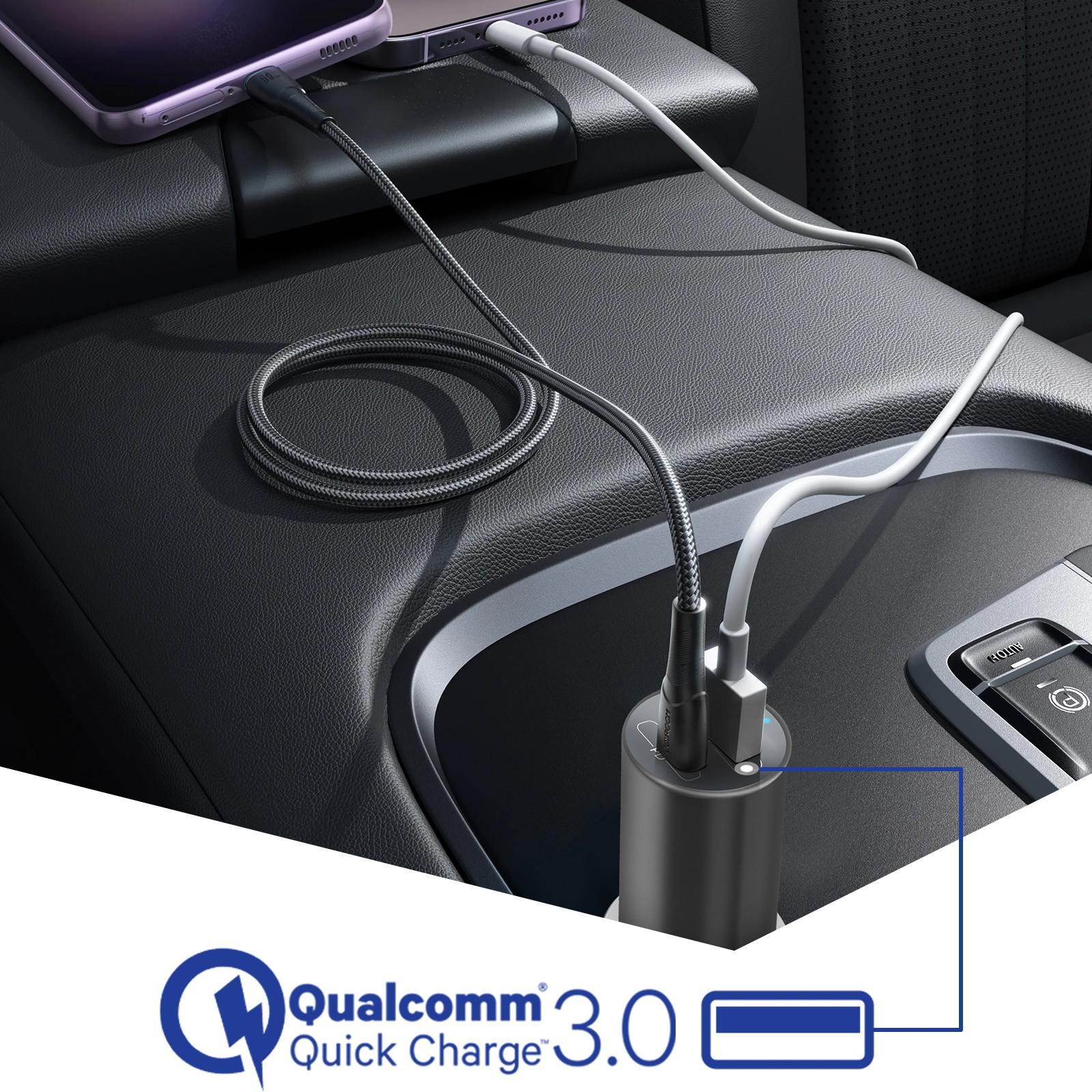 3mk Protection 100W USB-C + USB Autoladegerät Schwarz