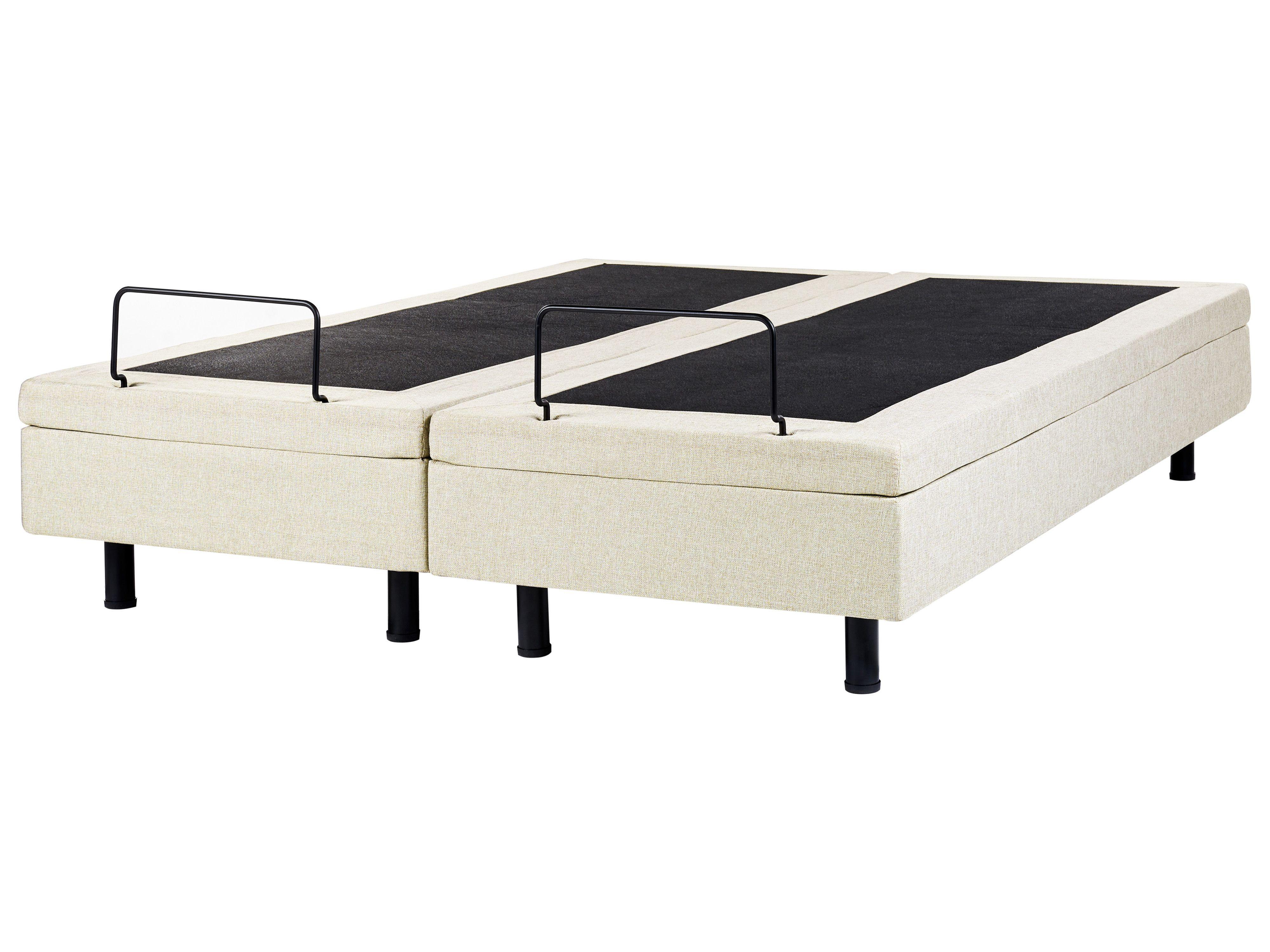 Beliani Verstellbares Bett ohne Kopfteil aus Polyester Modern DUKE II