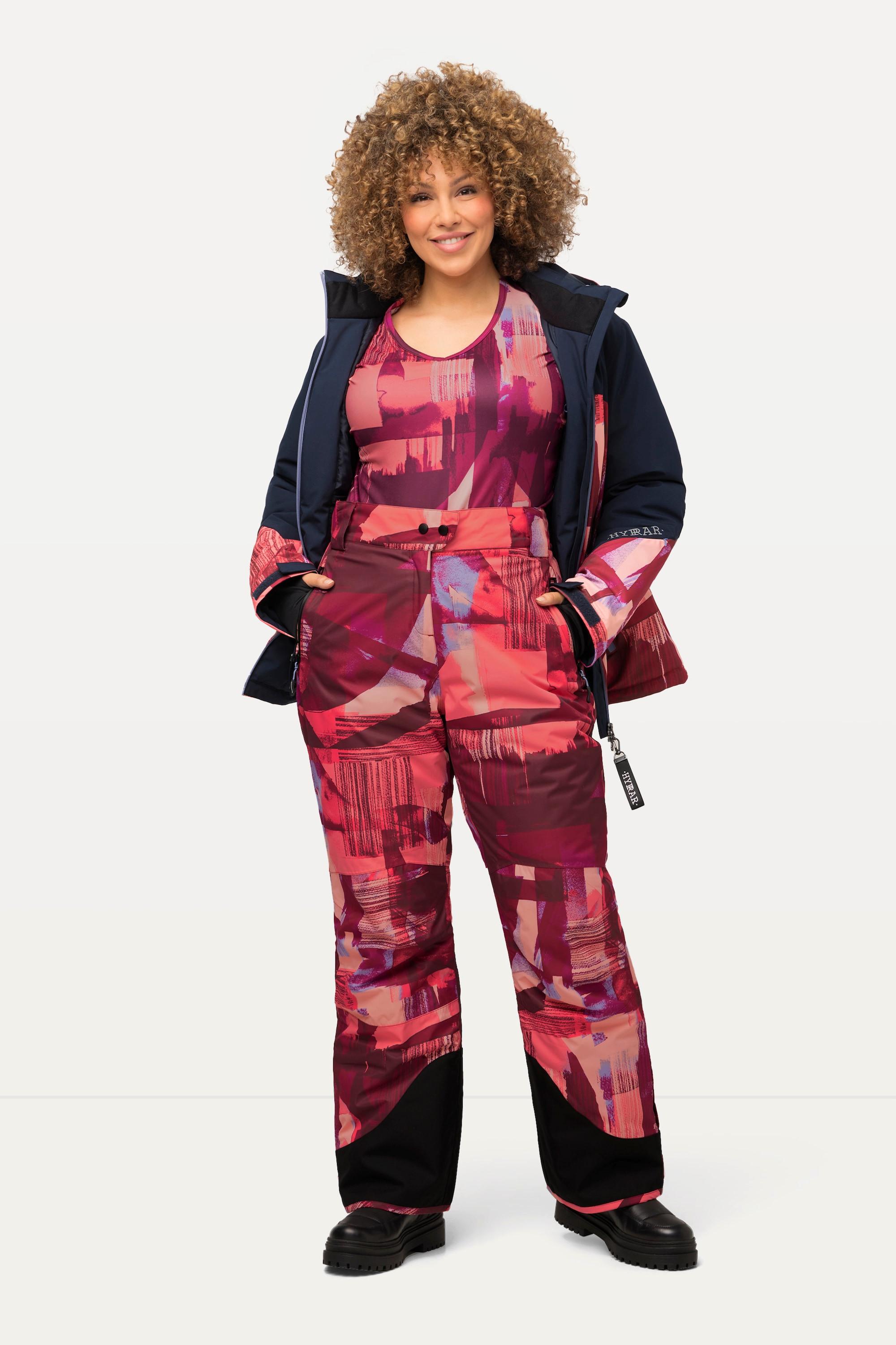 Ulla Popken Wasserdichte Skihose mit Klettriegel und Schneefang