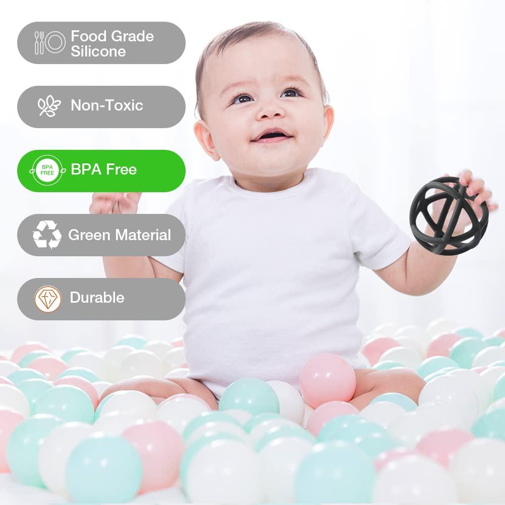 Activity-board Greifball für Babys, Beißring aus lebensmittelechtem Silikon