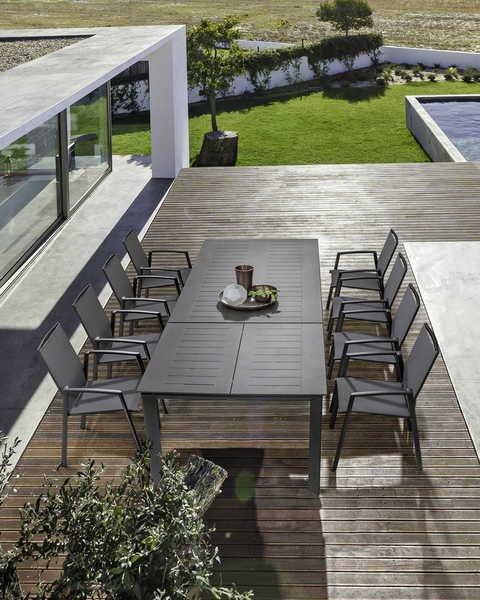 mutoni Garten Ausziehtisch Konnor 200-300x110 anthrazit
