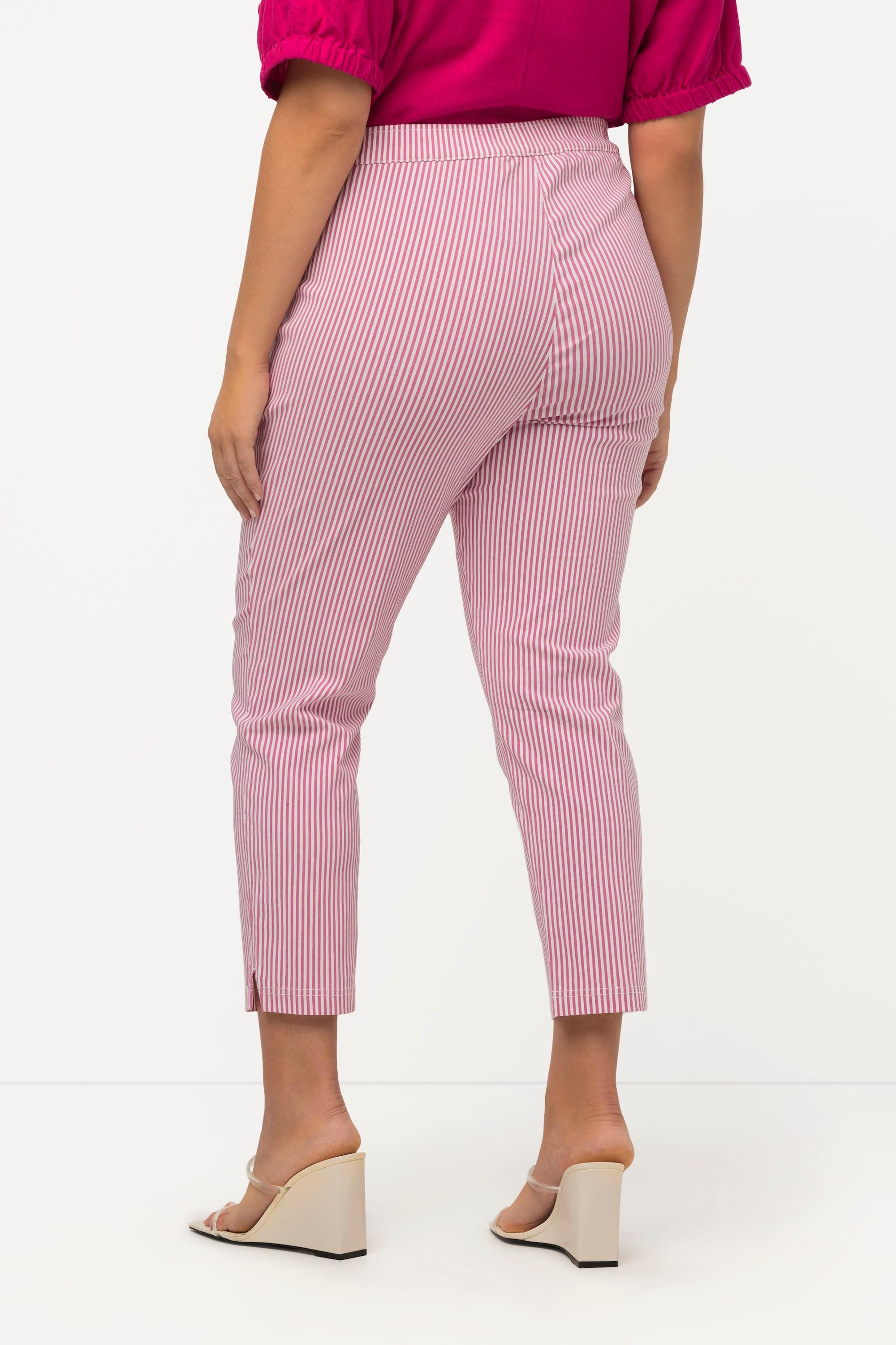 Ulla Popken 7/8-Bengalinhose Sienna, gemustert, schmales Bein