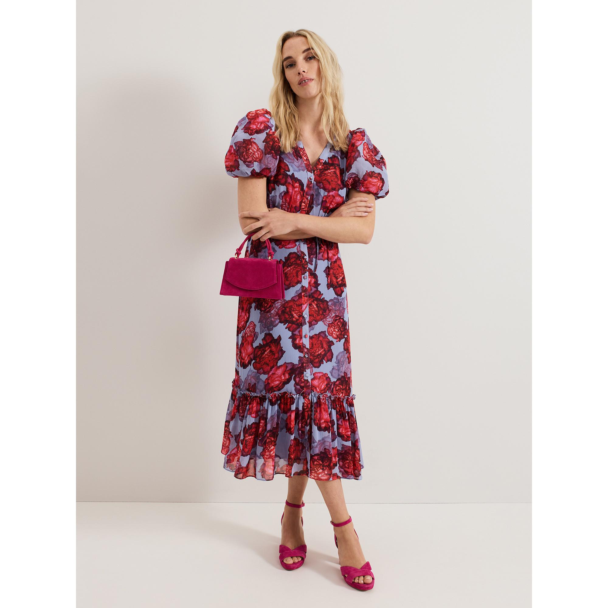 Phase Eight Francesca Geblümtes Midi Kleid