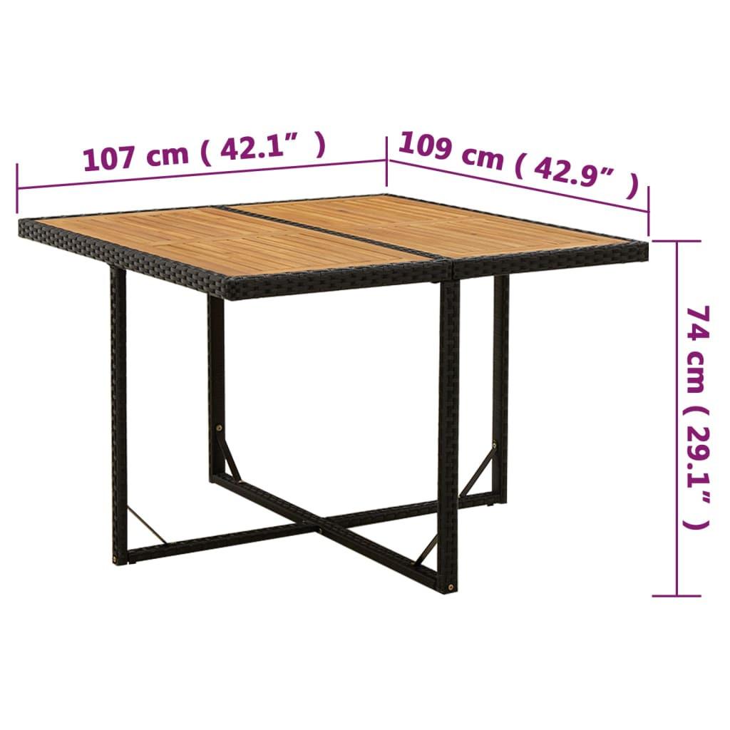 VidaXL Gartentisch poly-rattan