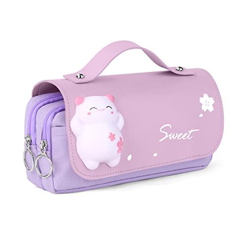 Only-bags.store Federmäppchen, Federmäppchen mit Trennfach, Federtasche, große Schreibwarentasche, tragbare Federtasche für Schule & Büro
