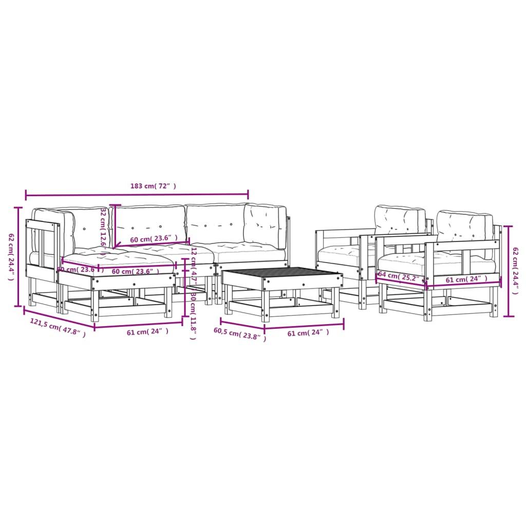 VidaXL Garten lounge set douglasienholz