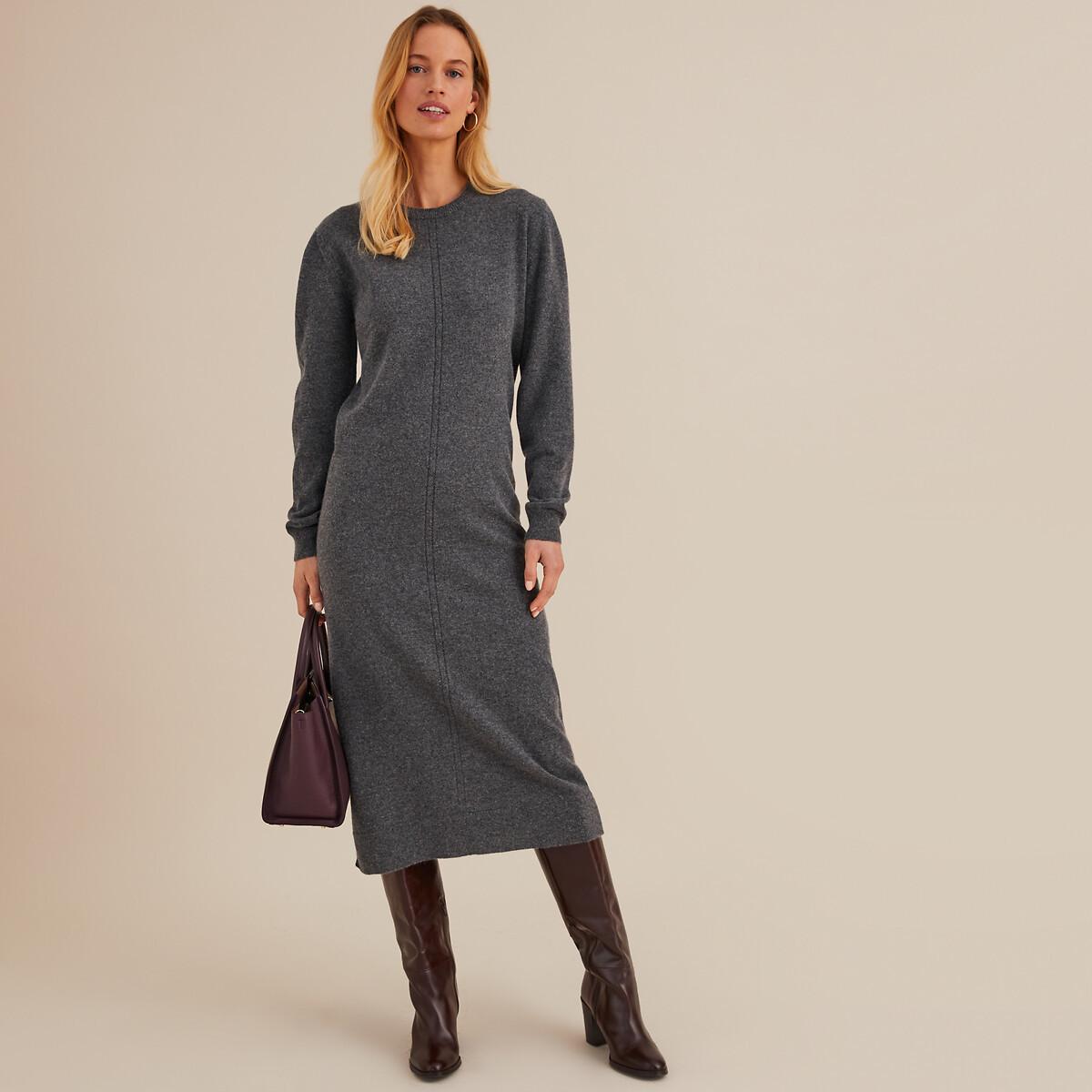 La Redoute Collections Langärmeliges Wollkleid