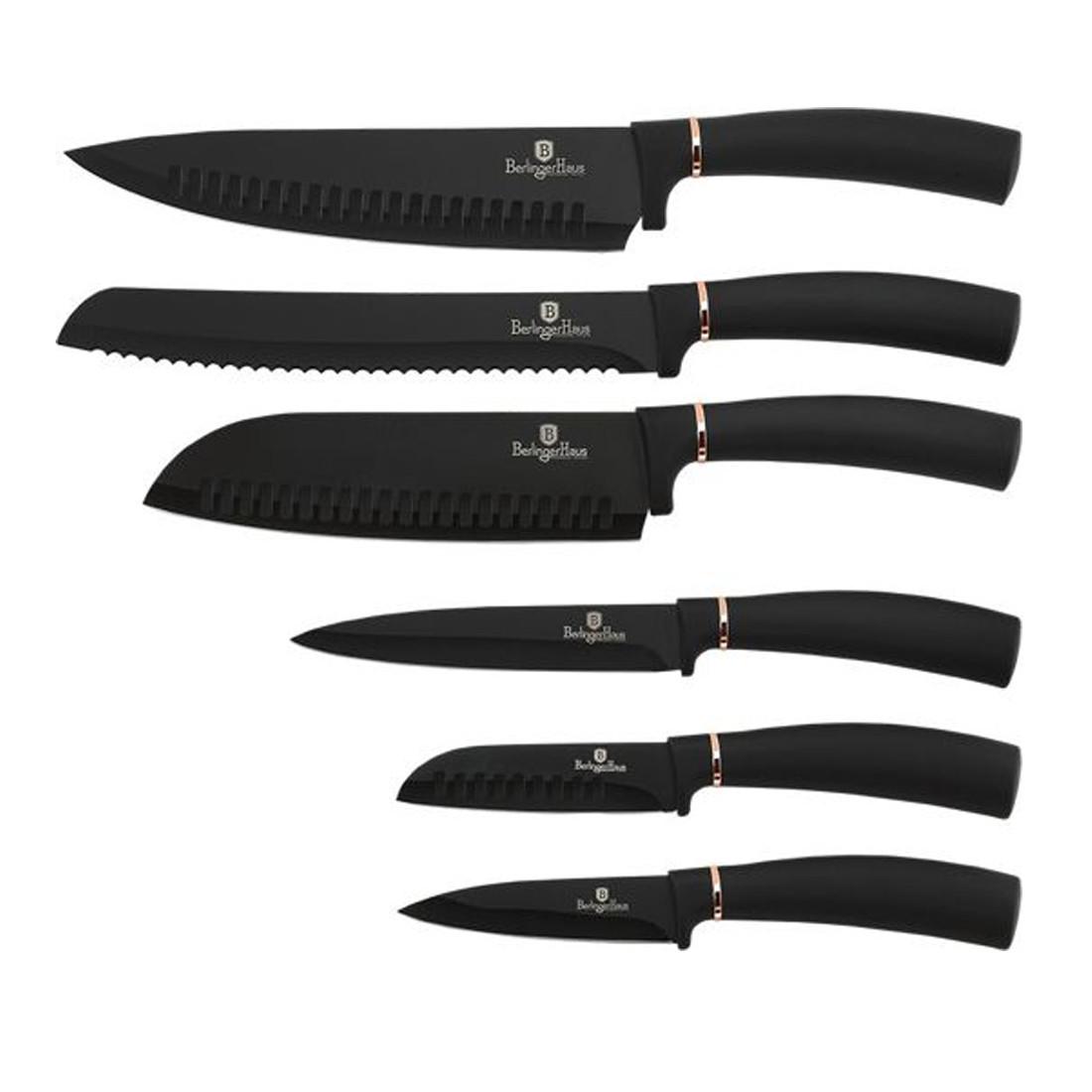 Berlinger Haus 6-teiliges Messerset Black Rose Collection