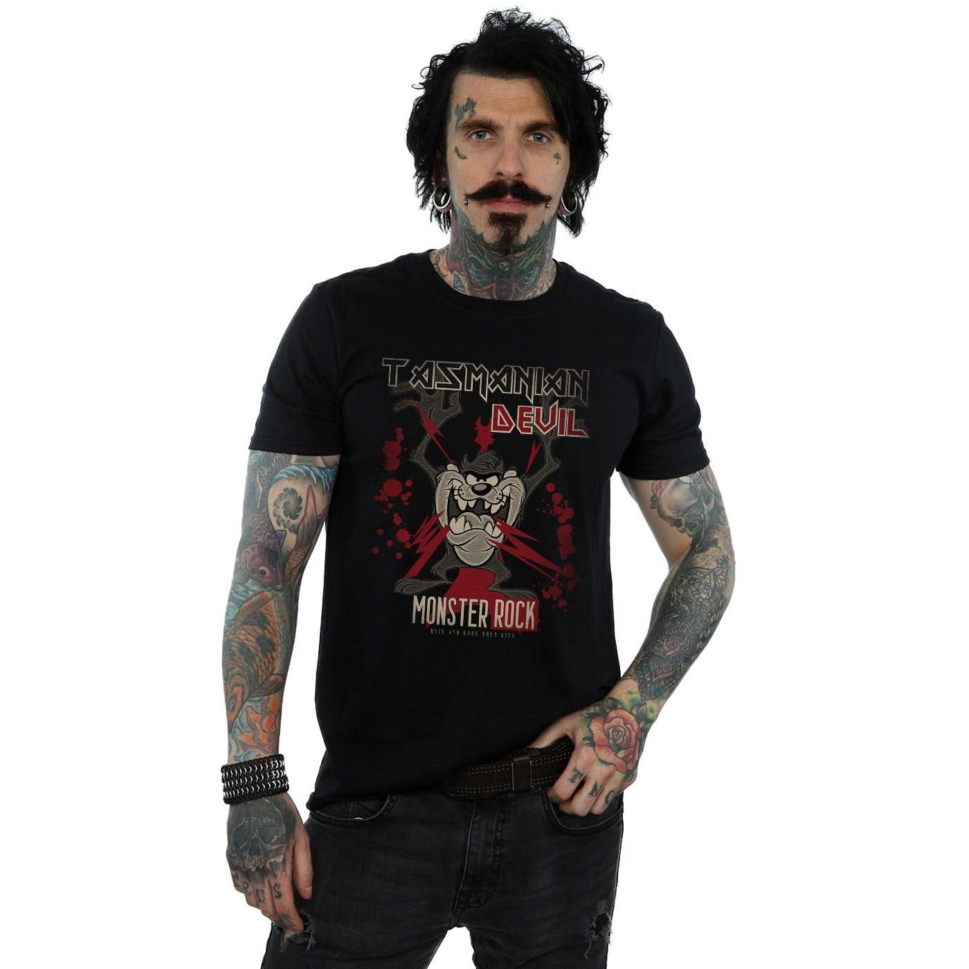 LOONEY TUNES Tasmanian Devil Monster Rock Slim Fit T-Shirt
