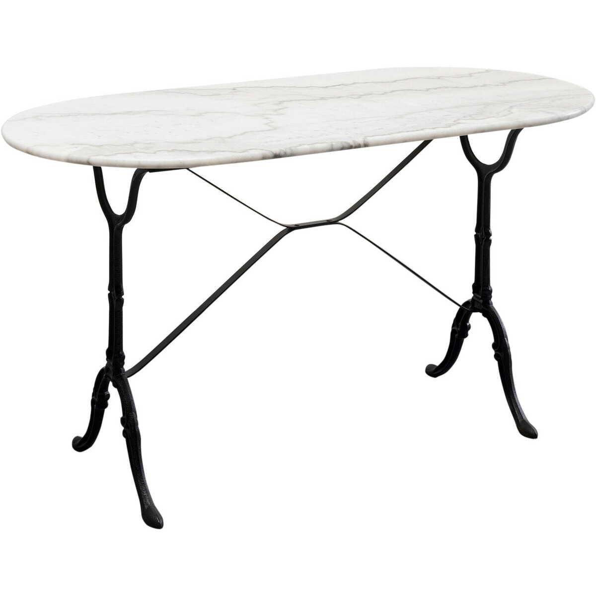 KARE Design Bistrotisch Kaffeehaus oval weiss 120x60