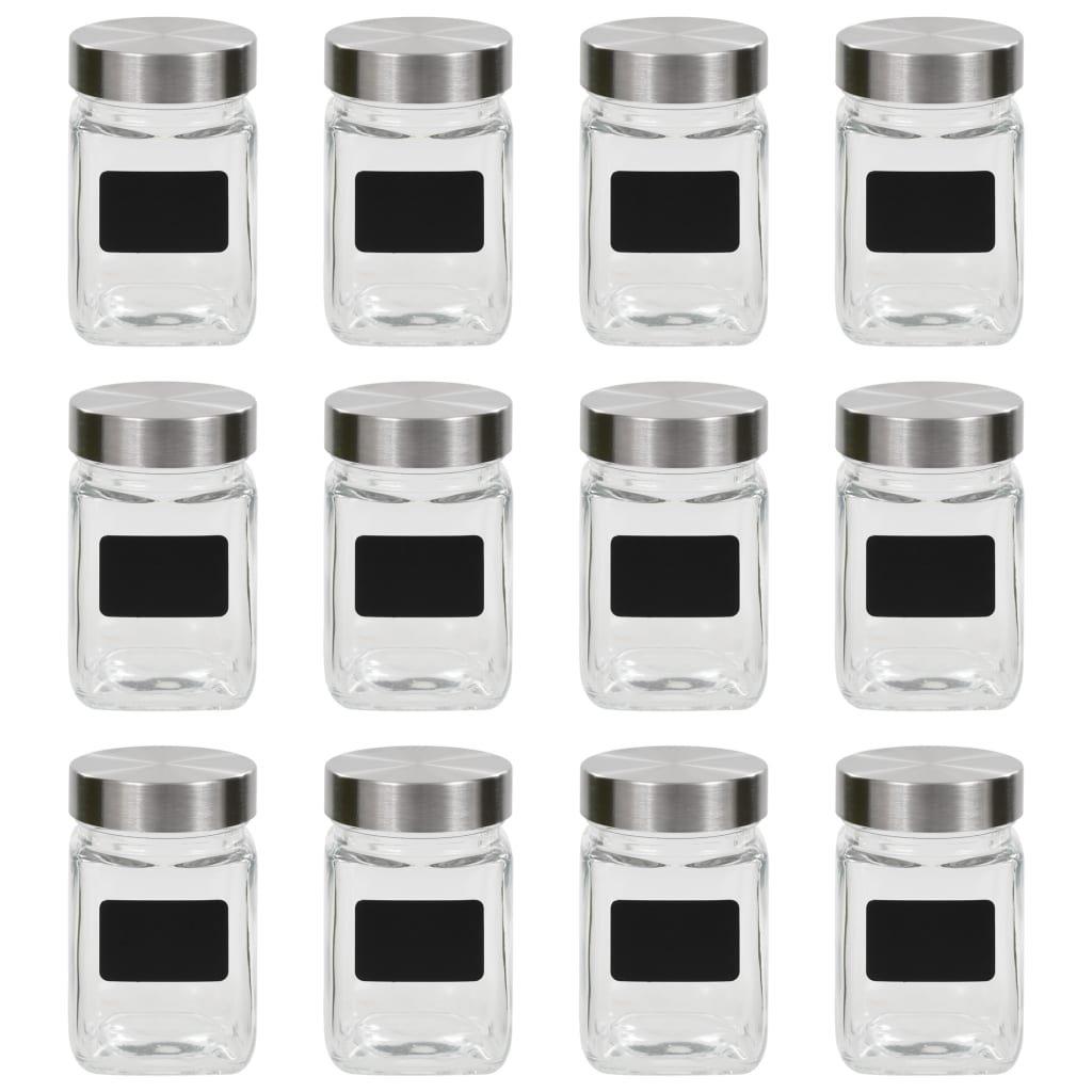 VidaXL Vorratsgläser mit aufkleber 12 stk. glas