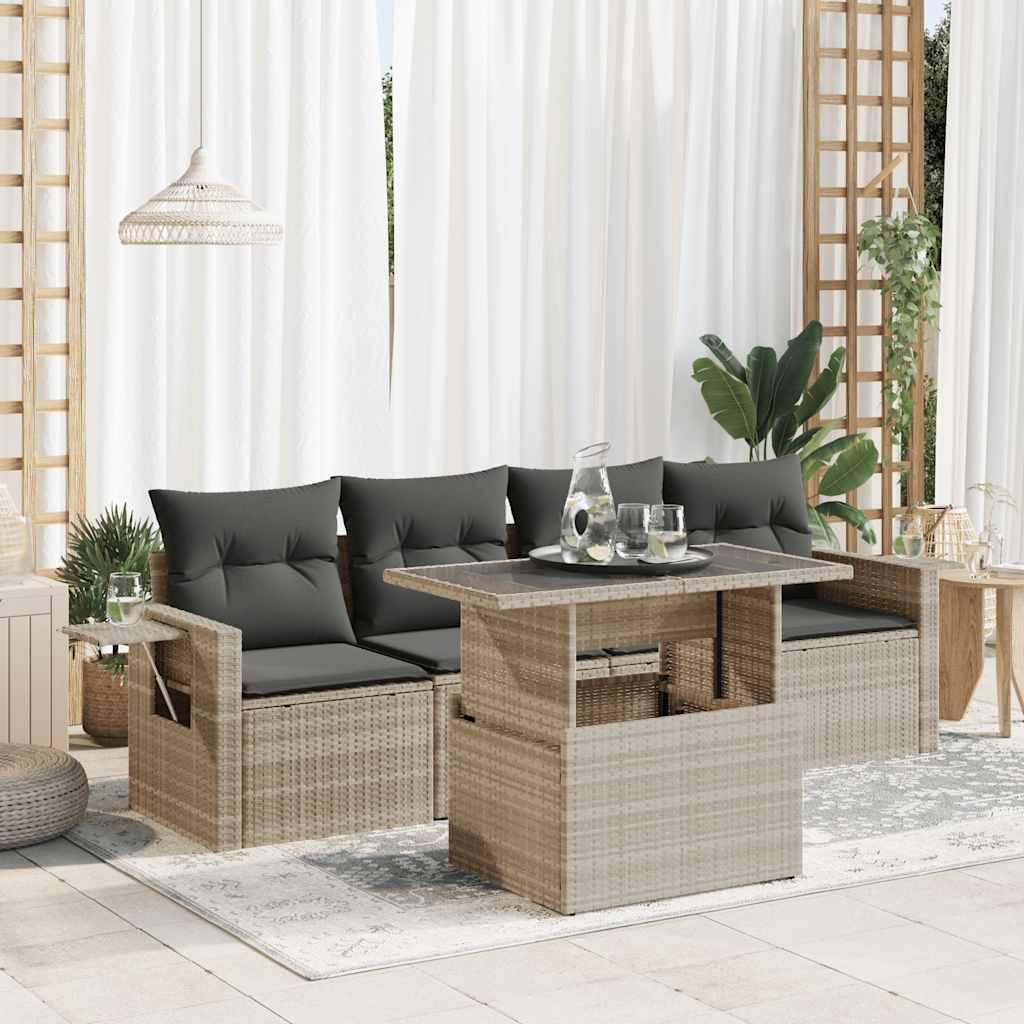 VidaXL Gartensofa set poly-rattan