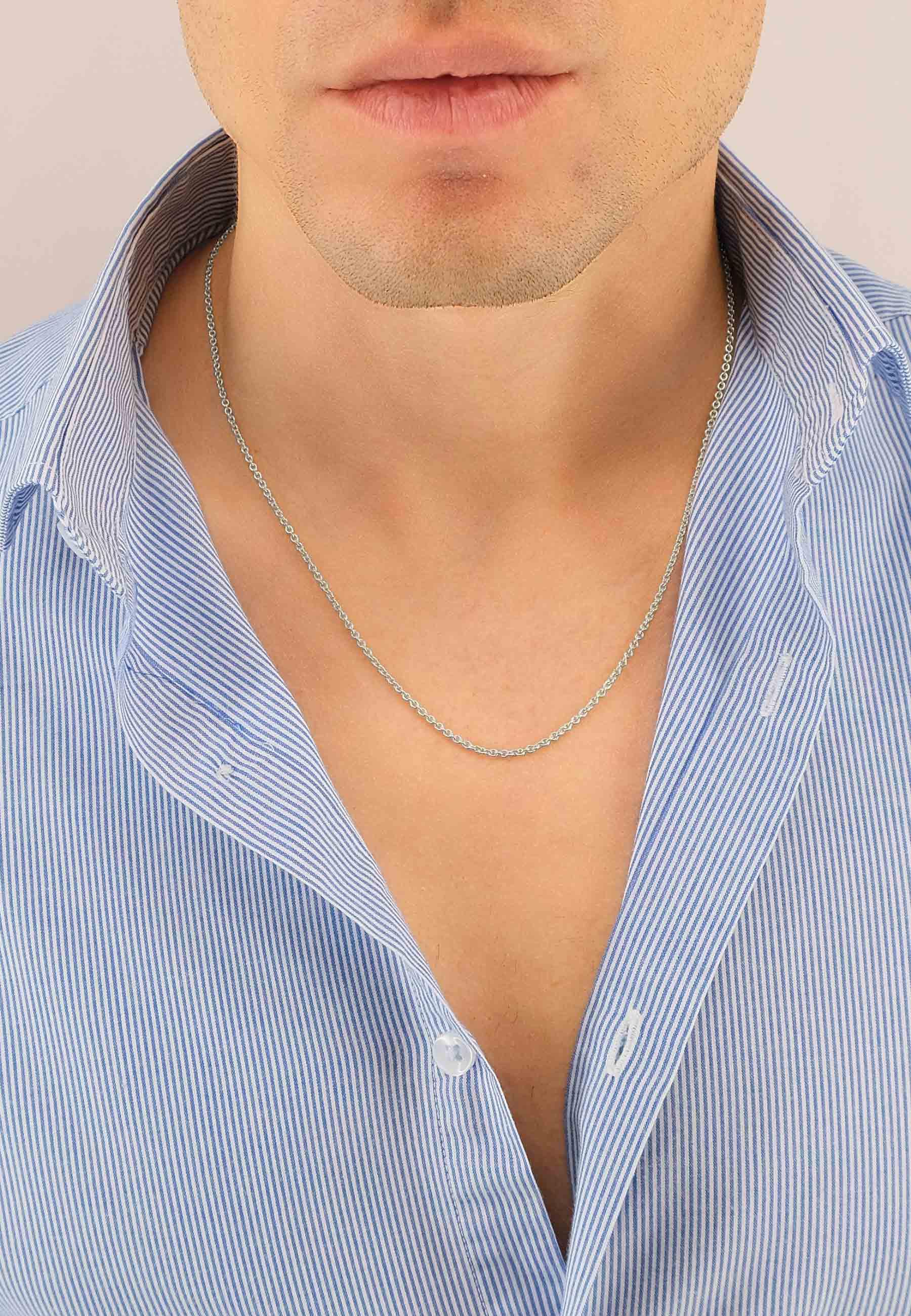 MUAU Schmuck Collier Rundanker Weissgold 750, 1.9mm, 50cm