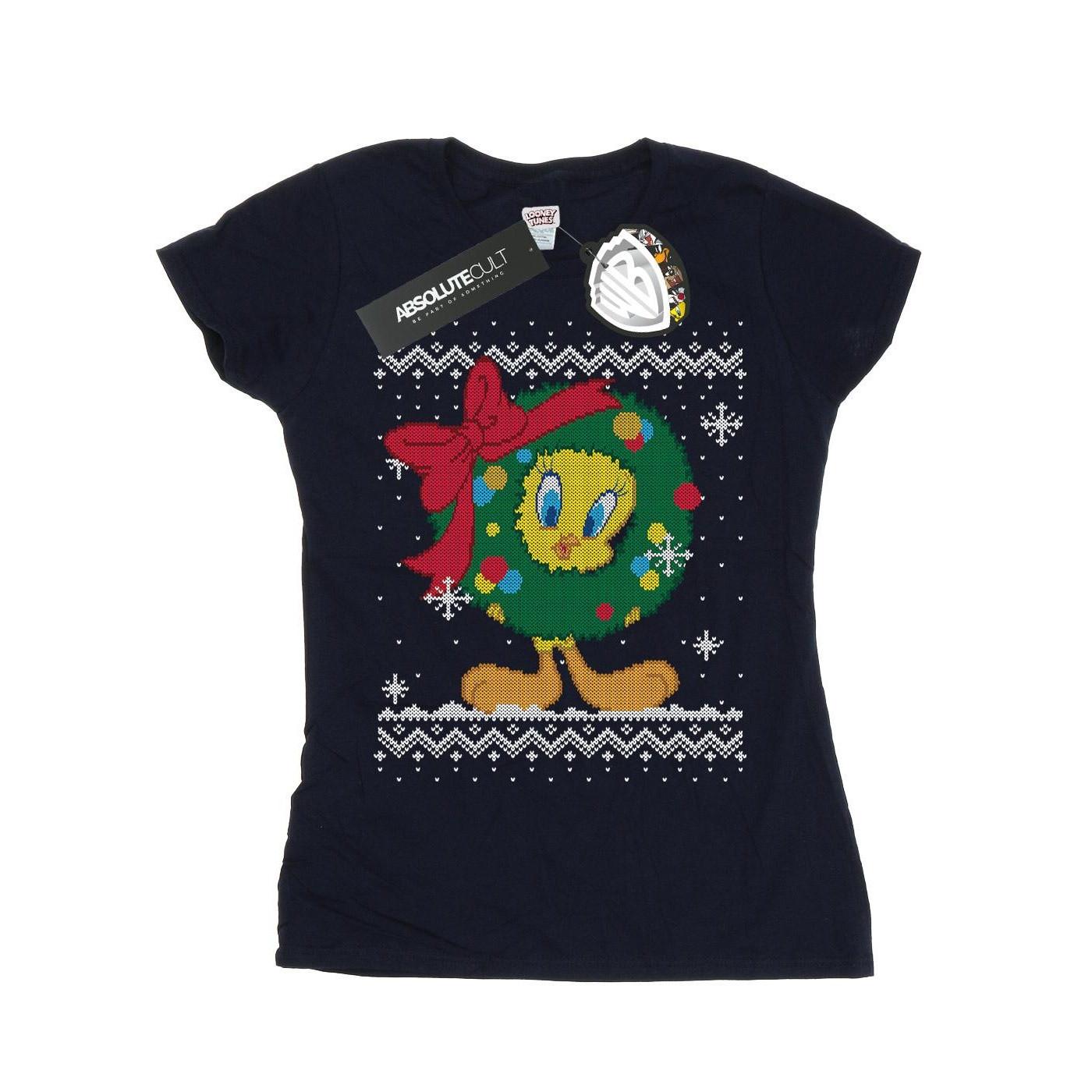 LOONEY TUNES Tweety Pie Christmas Fair Isle T-Shirt