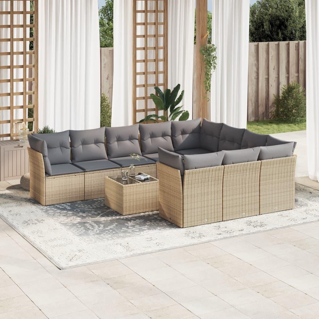 VidaXL Garten sofagarnitur poly-rattan